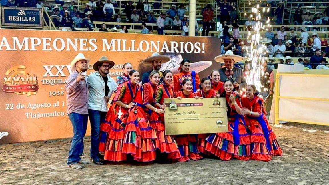 ¡Orgullo saltillense!: Escaramuzas “Charra de Saltillo” conquistaron el XXVI Campeonato Millonario en Jalisco