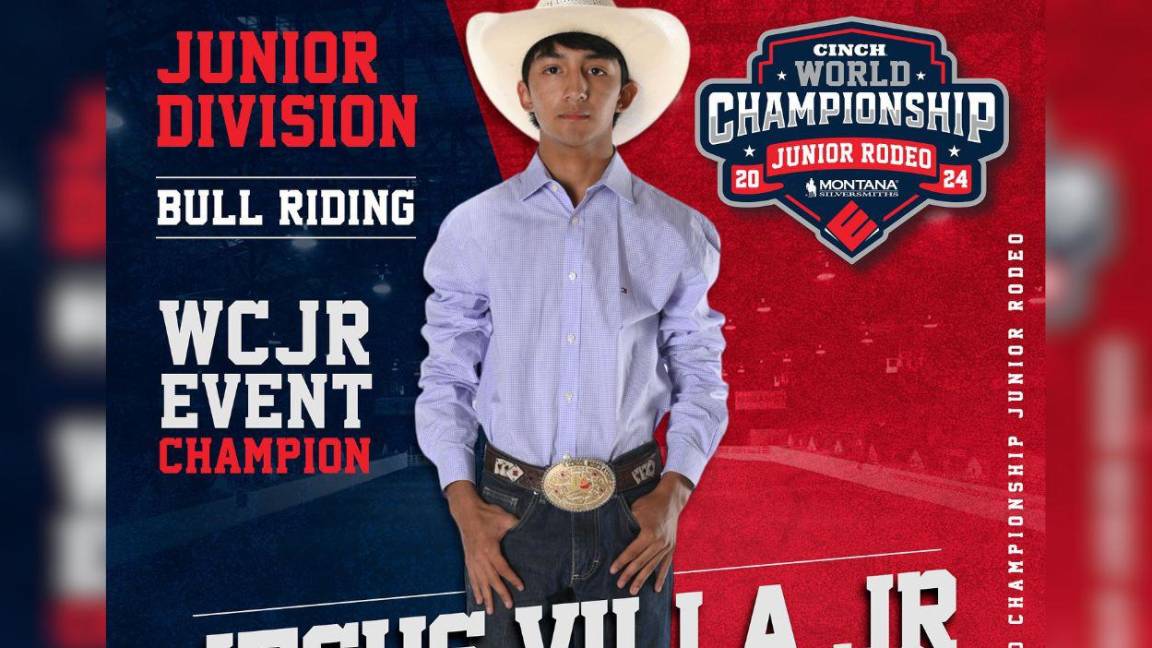 ¡De Chihuahua para el mundo!: Jesús Villa Jr. hace historia y rompe récord en Campeonato Mundial de Rodeo