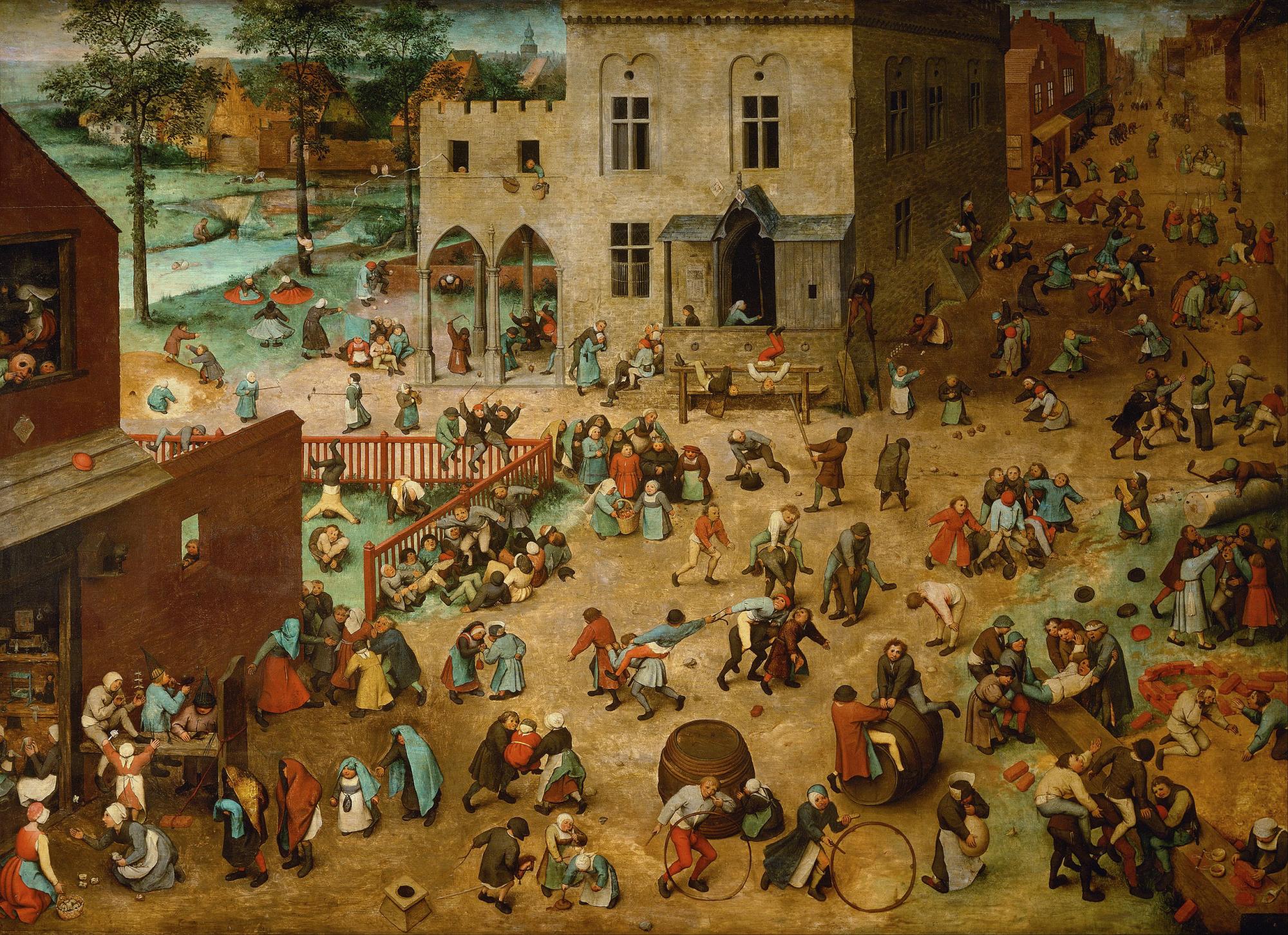 $!Brueghel es considerado el pintor holandés más importante del siglo XVI. Juego de niños actualmente, se exhibe en el Museo de Historia del Arte de Viena.