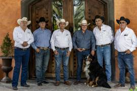 Parte del Comité Organizador del Festival de Rodeo Saltillo: (de izquierda a derecha) Francisco Rebonato, Florentino Garza, Manuel Jiménez Flores, Jesús María Ramón, Amando Aguirre y Pacheli Ramos.