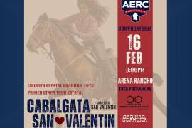 La Cabalgata de San Valentín 2025 reunirá a jinetes y amantes del rodeo en Sabinas, Coahuila, para celebrar la tradición ecuestre con emocionantes competencias y un ambiente de unión familiar.