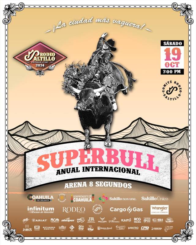 $!Rodeo Saltillo: conoce el programa y horarios de los tres días de acción