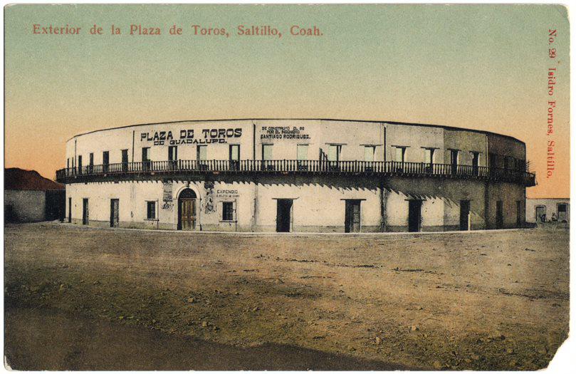 $!Exterior de la plaza de toros. Saltillo, circa 1908.